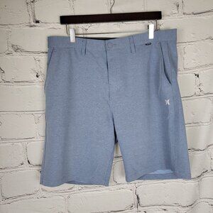 Hurley Stretch Hybrid Walk Shorts Men's 36‎ Bermuda Blue Stretch Casual Summer